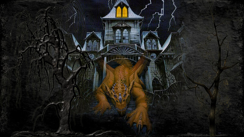 Dragon in Front of Mansion