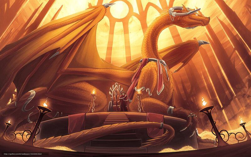 dragon in golden hall