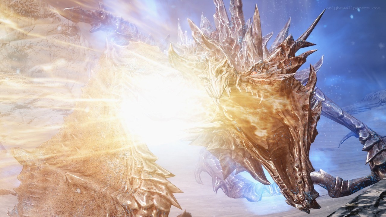 dragon in golden light