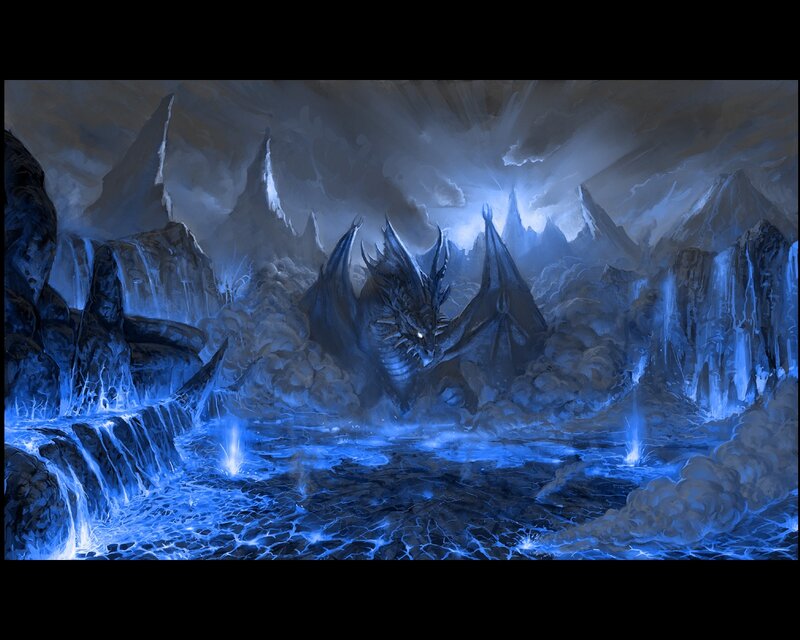 dragon in icy cavern