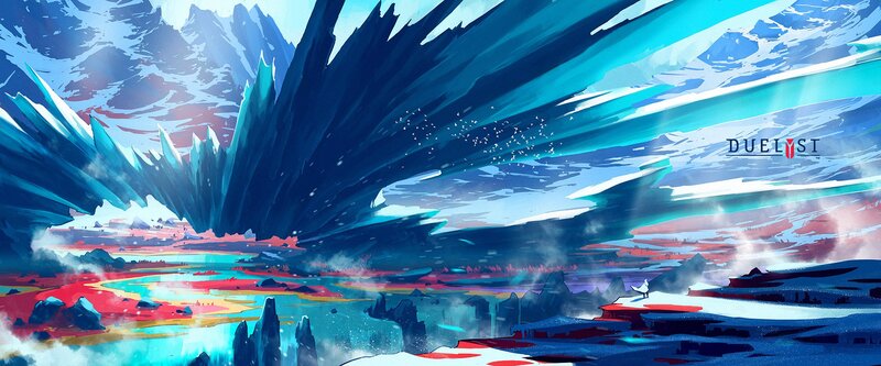 Dragon in Icy Landscape