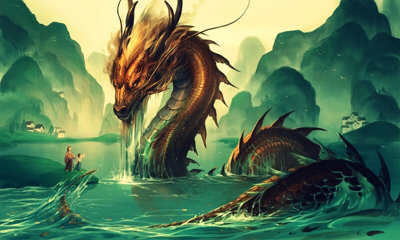 Dragon in Lake