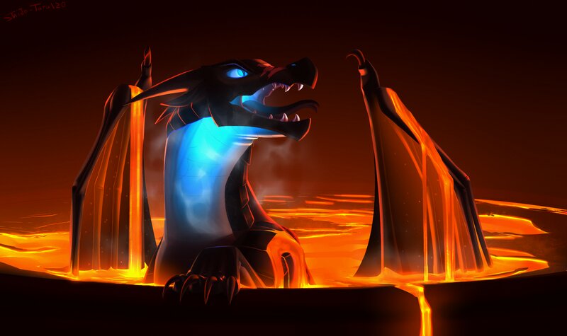 Dragon in Lava