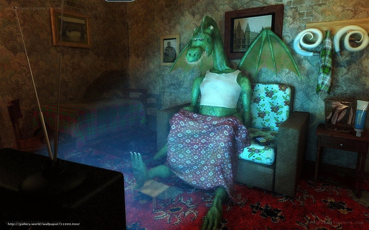 dragon in living room