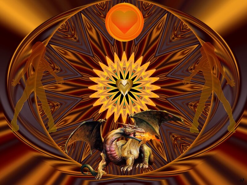 Dragon in Mandala