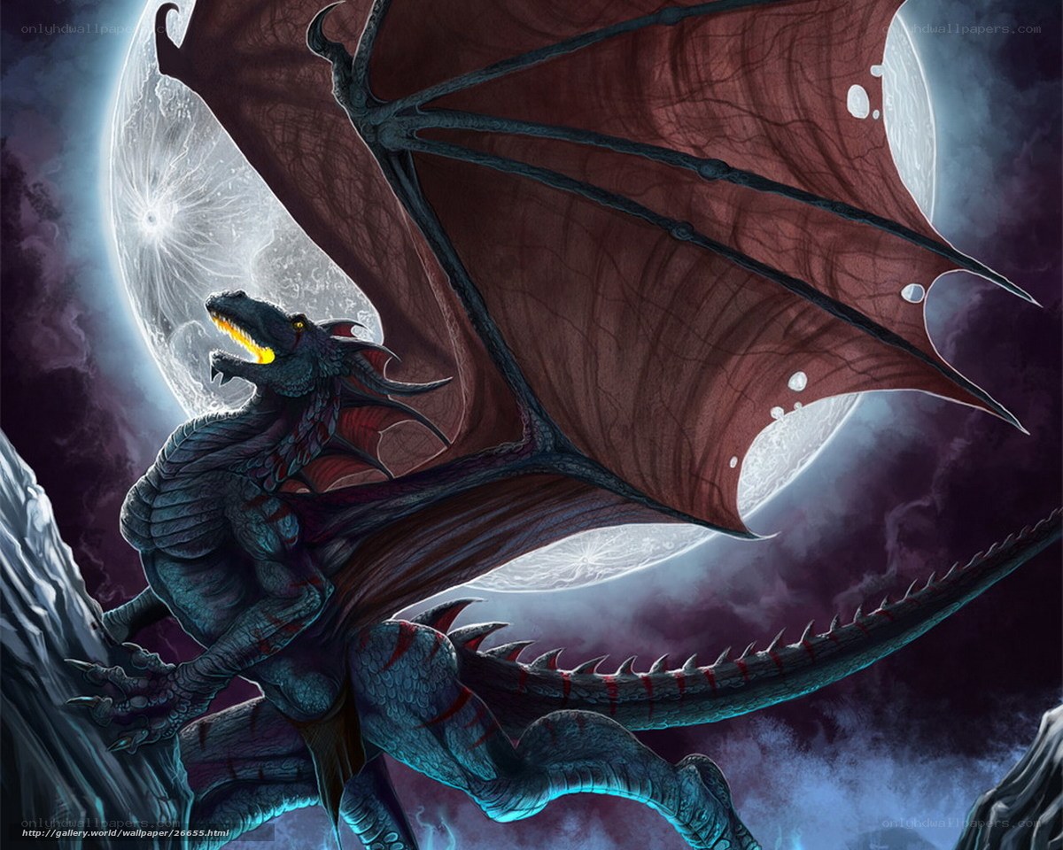 dragon in moonlight