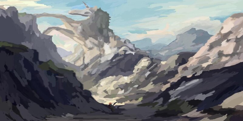 Dragon in Mountain Pass