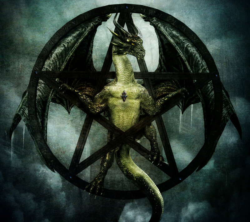 Dragon in Pentagram