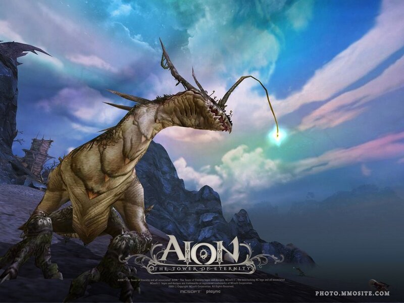 Dragon in Rocky Landscape — Blue