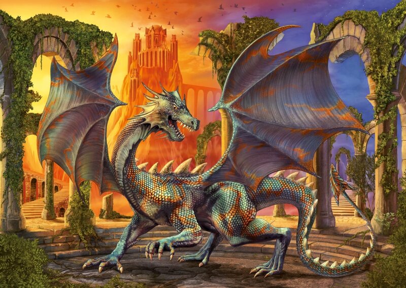 Dragon in Ruins — Blue