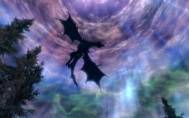Dragon in Sky — Purple