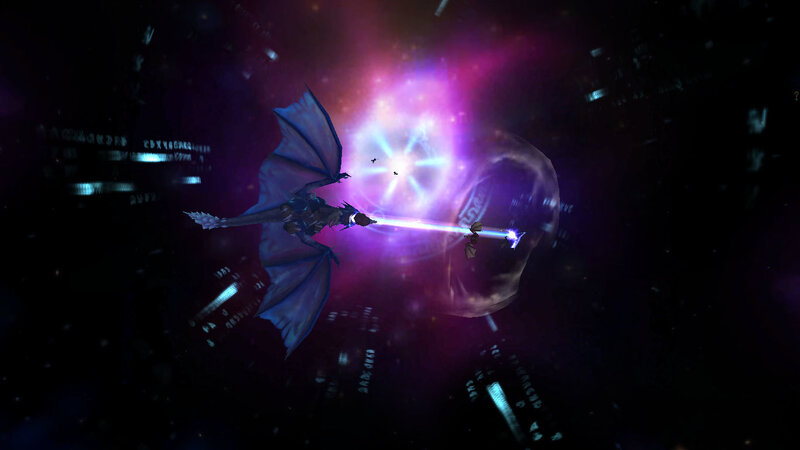 dragon in space battle