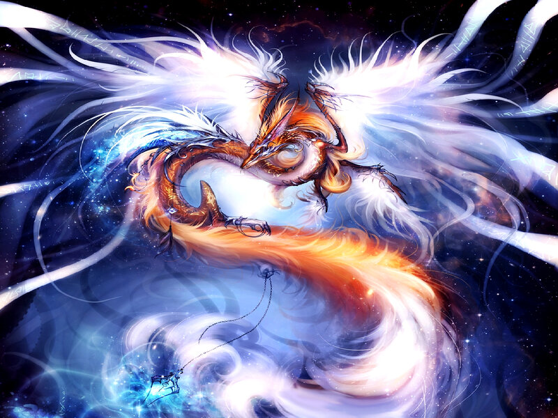 Dragon in Space — Blue