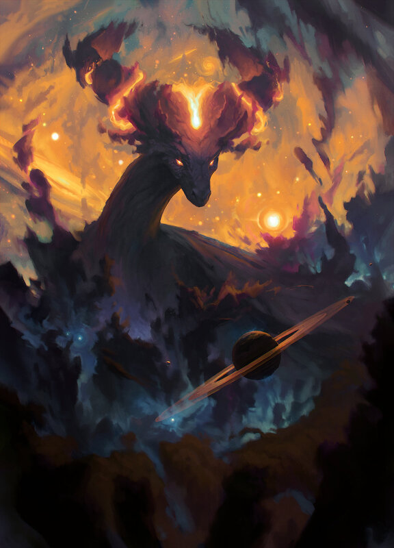 Dragon in Space — Orange