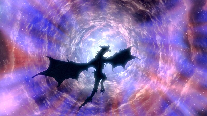 Dragon in Space — Purple, Dramatic