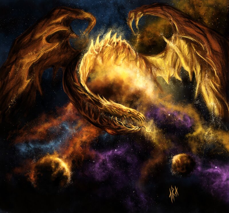 Dragon in Space — Purple