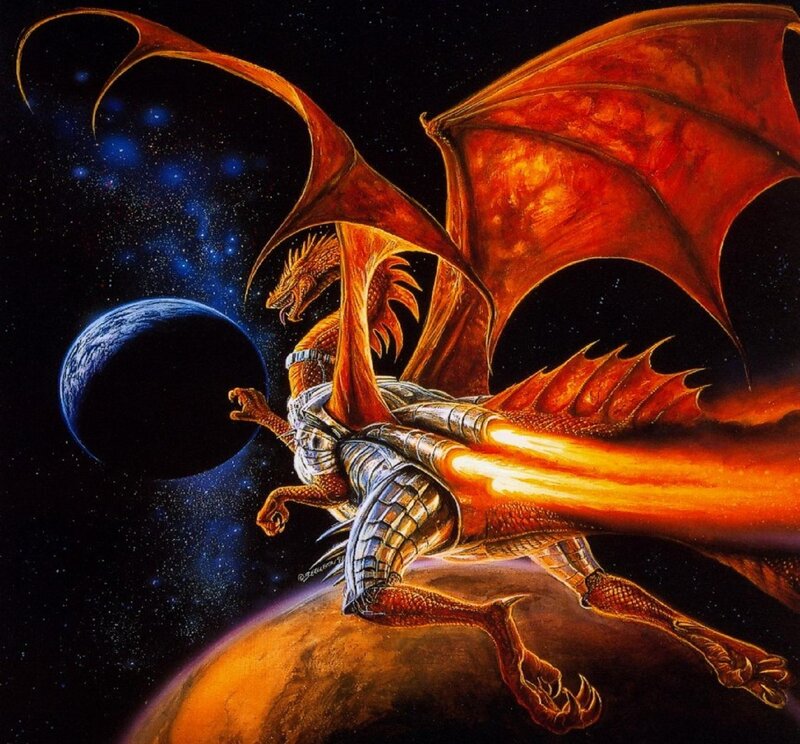 Dragon in Space — Red