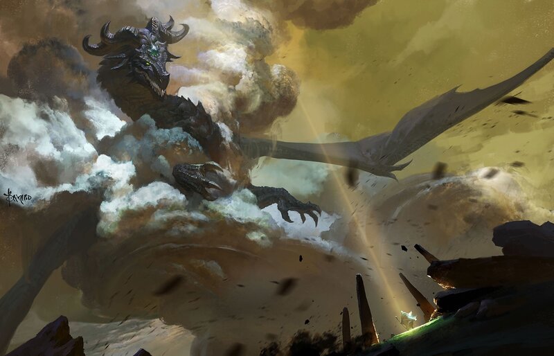 Dragon in Storm — Brown