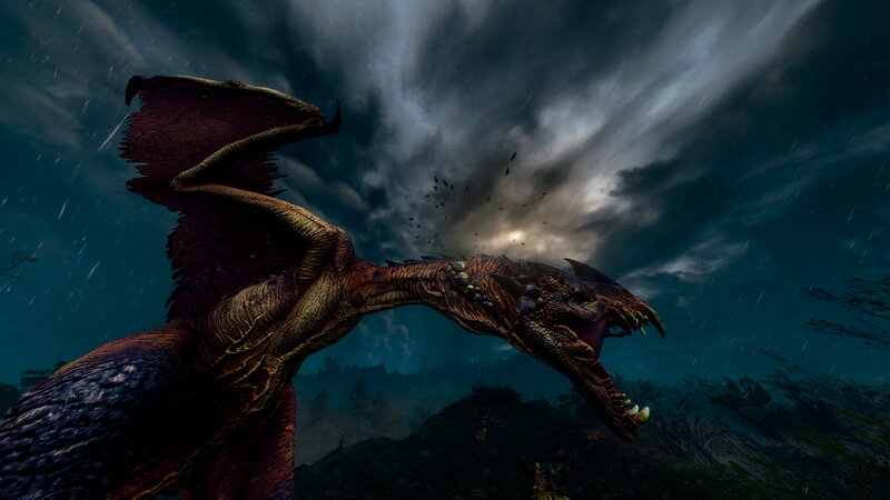 Dragon in Storm — Dark Blue