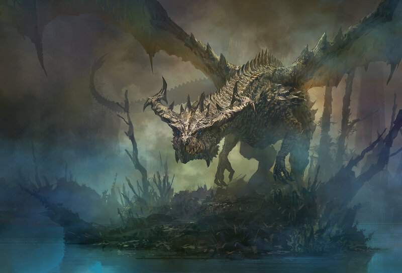 Dragon in Swamp