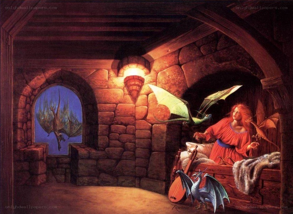 Dragon in the castle chamber