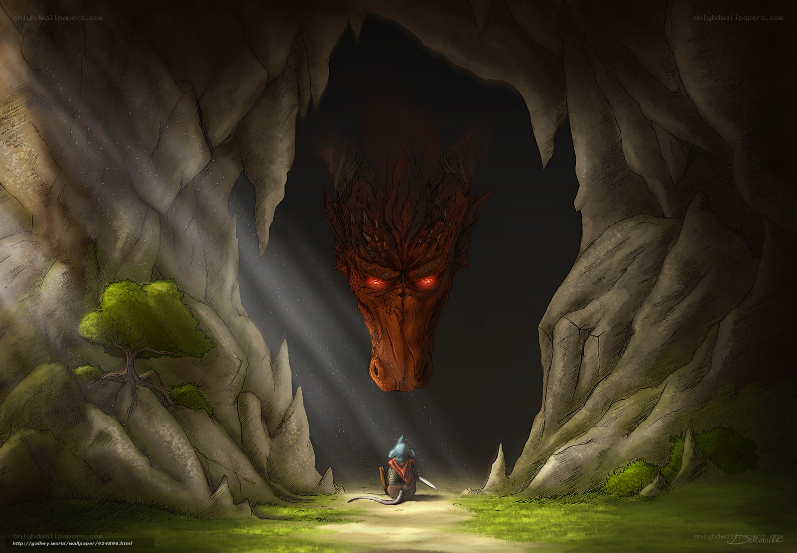 dragon in the cave