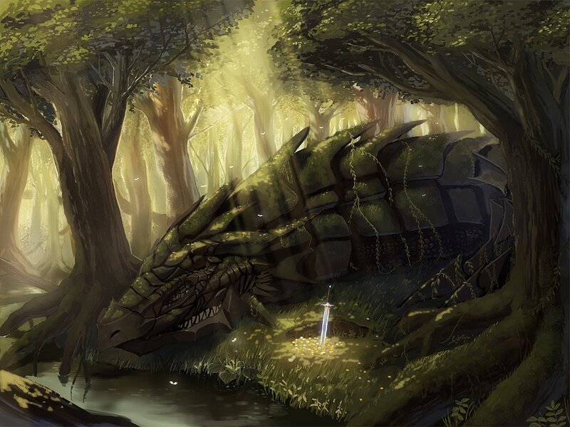 Dragon in the forest