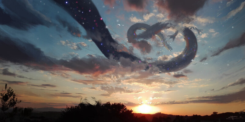 Dragon in the Sky — Blue