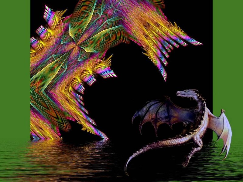 Dragon in Water — Black