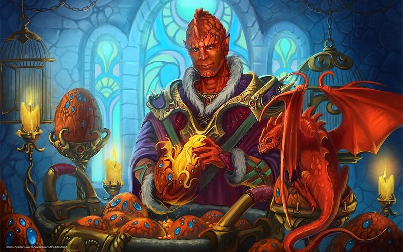 dragon keeper in a stone chamber
