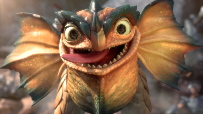 Dragon-like Creature — Brown, Playful