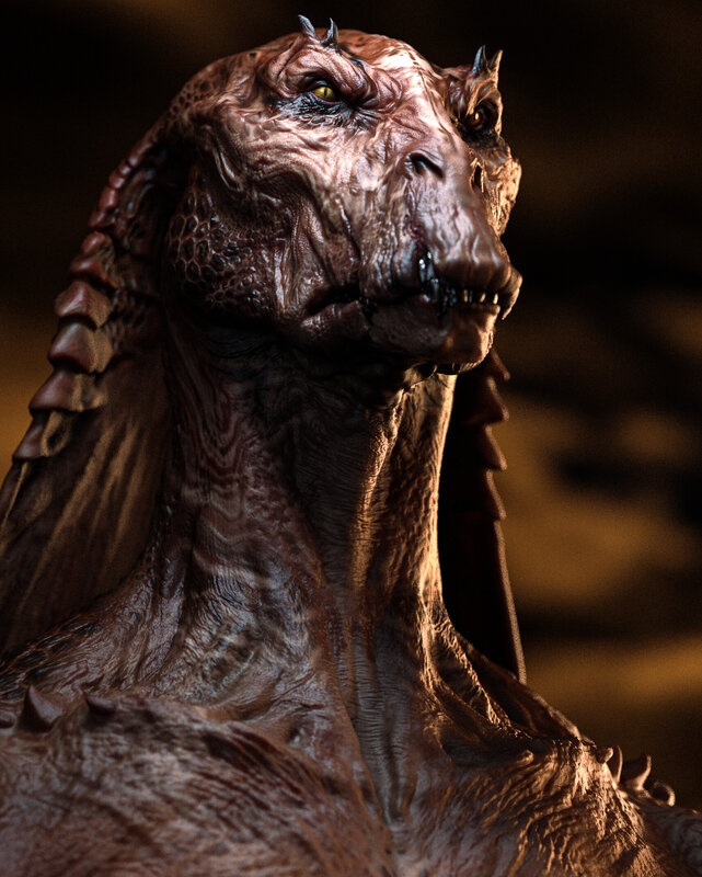 Dragon-like Creature Head