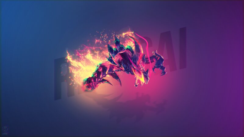 Dragon-like Creature in Flames