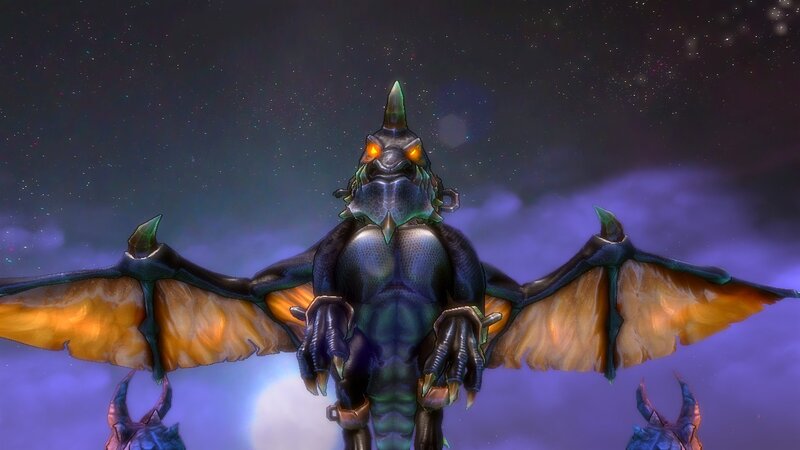 dragon-like creature in space