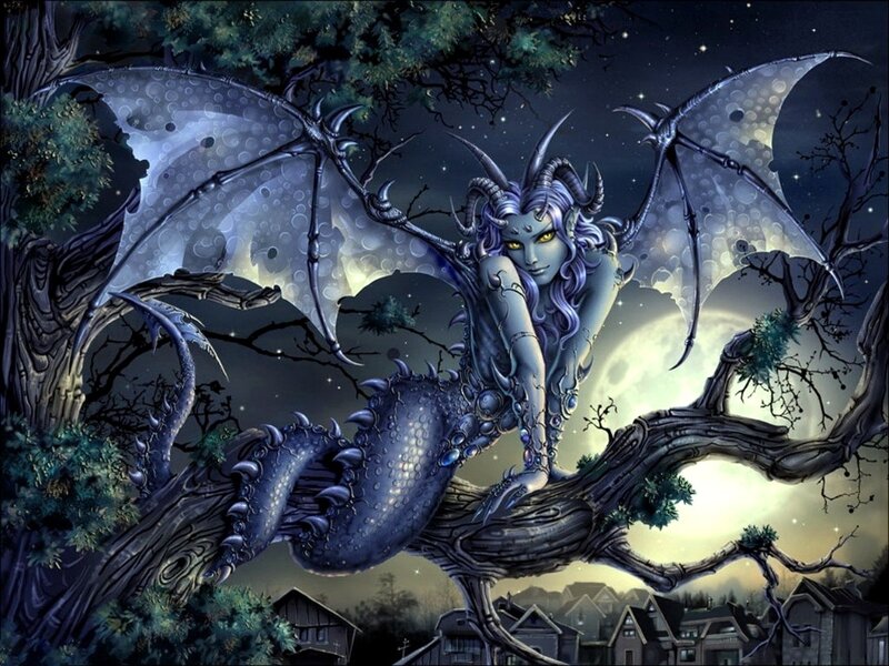Dragon-like Creature on Branch