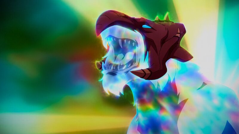 Dragon-like Creature Roaring — Blue