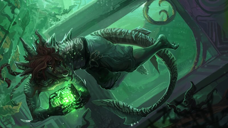 Dragon-like Creature Underwater