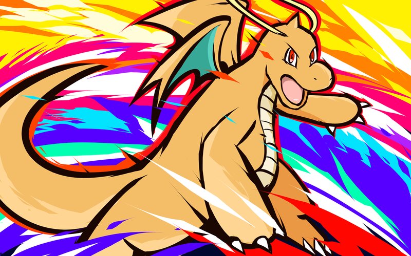 Dragon-like Creature — Yellow, Dynamic