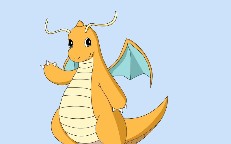 Dragon-like Creature — Yellow, Playful, Anime