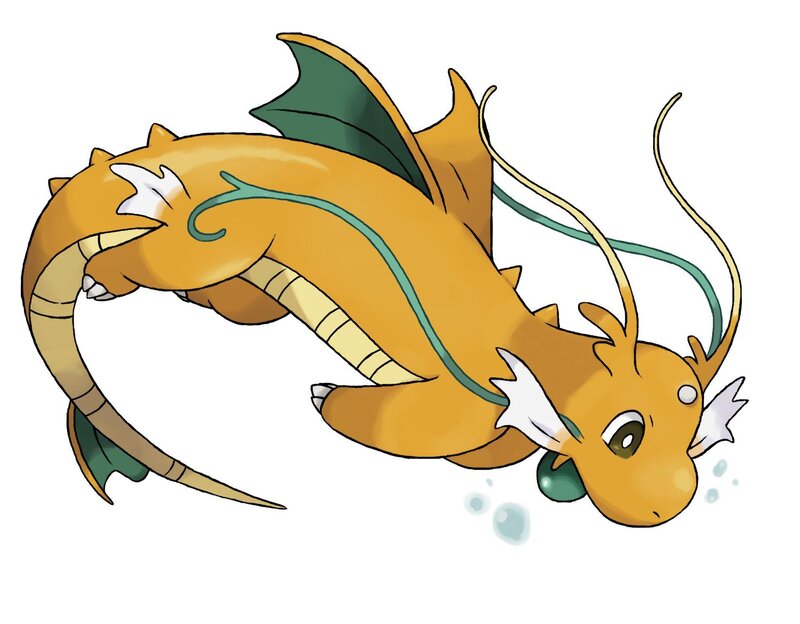 Dragon-like Creature — Yellow, Playful, Manga