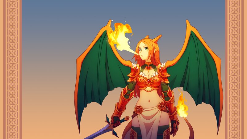 Dragon-like Woman with Wings
