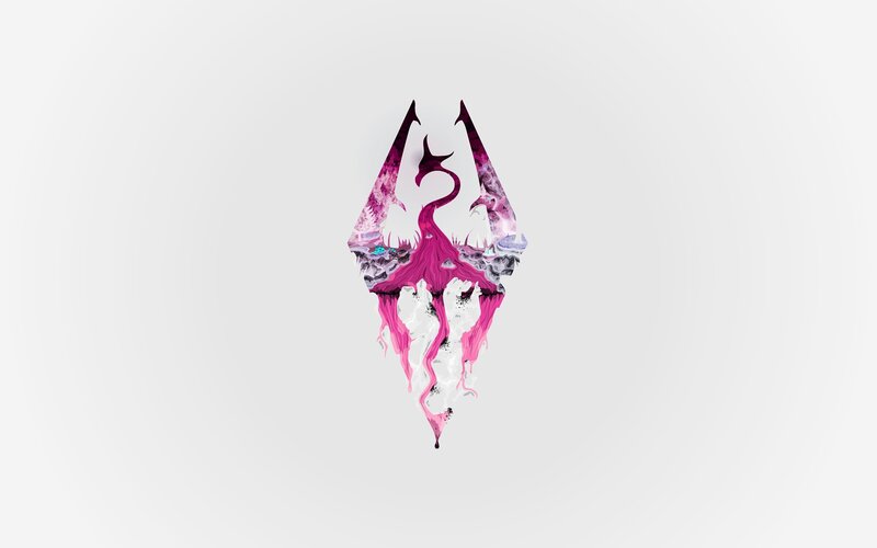 Dragon Logo Art — Pink