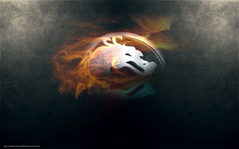 Dragon Logo in Flames — Black, Dramatic, Digital Art