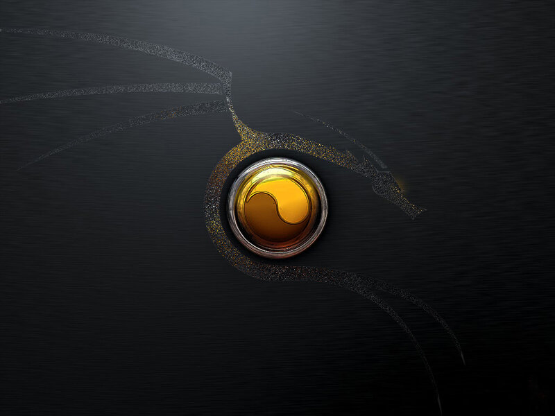 Dragon Logo on Dark Surface