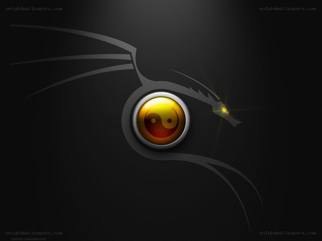Dragon logo with yin-yang eye