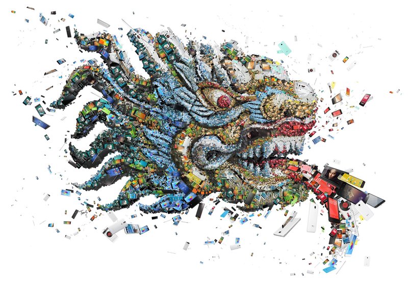 Dragon Made of Electronics