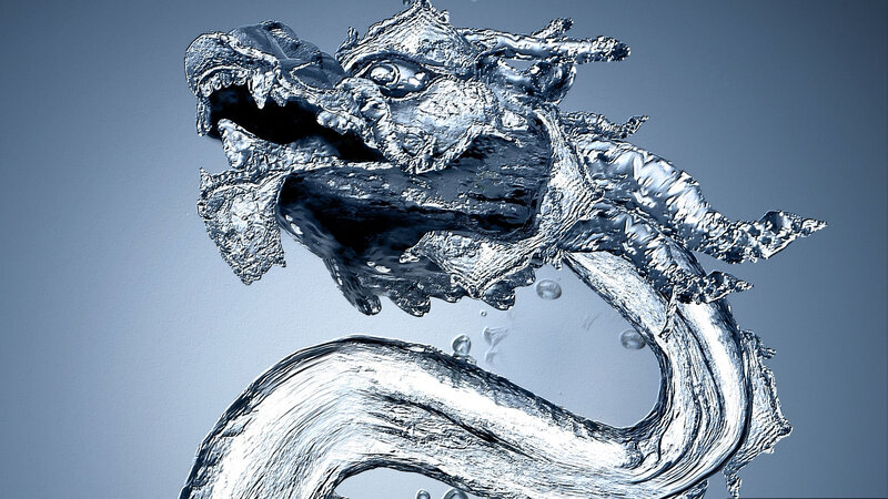 Dragon Made of Water — Blue, Dramatic