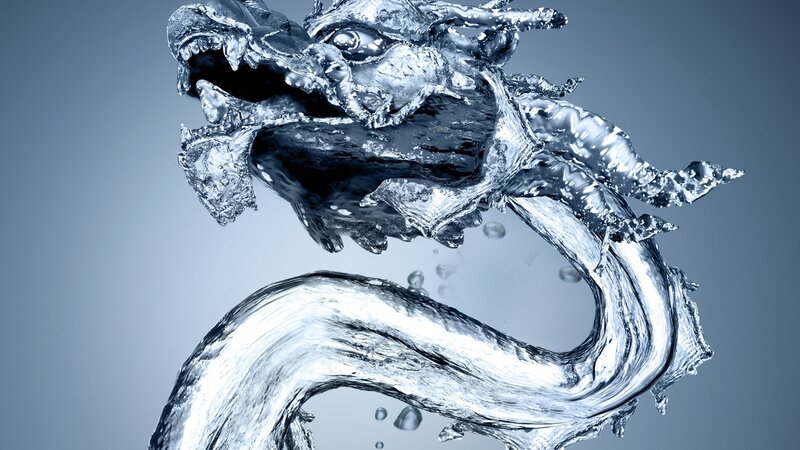 Dragon Made of Water — Blue