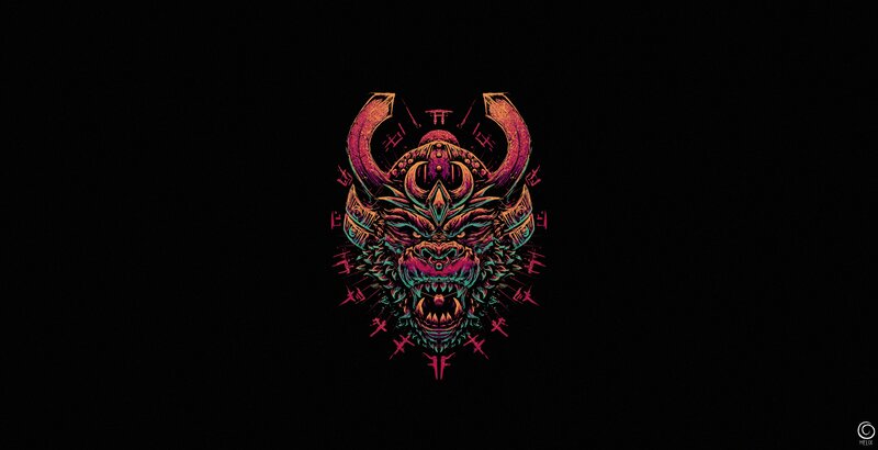 Dragon Mask Illustration