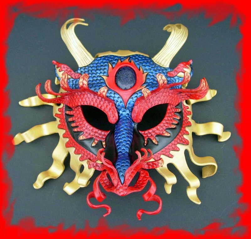 Dragon Mask with Horns
